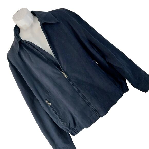 NWOT! JOS. A. BANK! NAVY BLUE LIGHTWEIGHT JACKET, SUEDELIKE...
